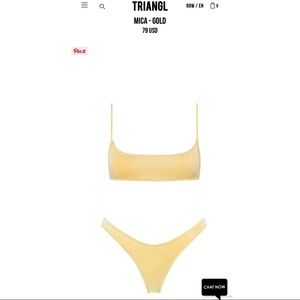 Triangl gold bikini set